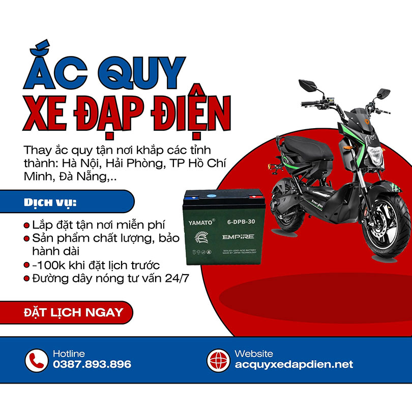 Trang chủ - Ắc quy xe đạp điện